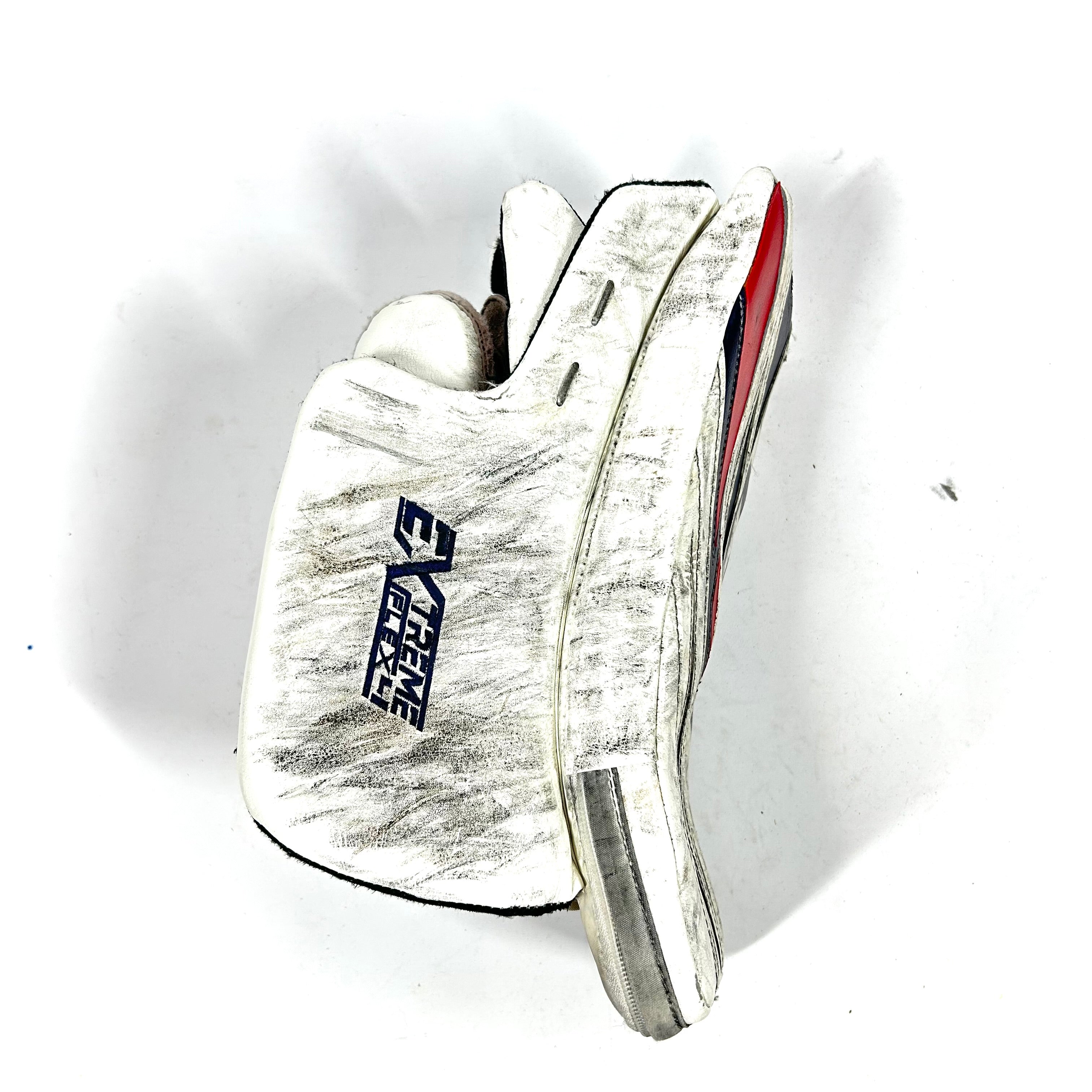 CCM Extreme Flex 4 - Bloqueur de gardien d'occasion (rouge/blanc/bleu)